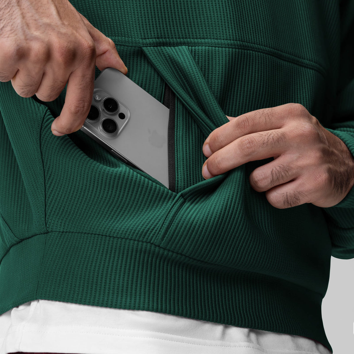 1019. Deltapeak® Oversized Hoodie - Forest Green | ASRV