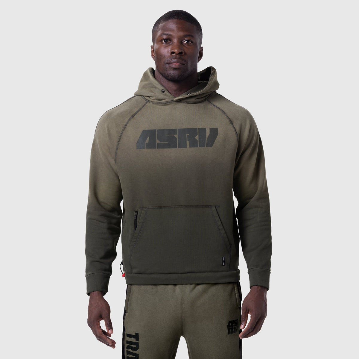 1121. Tech-Terry™ Training Hoodie - Olive Sun Fade "Blade" | ASRV