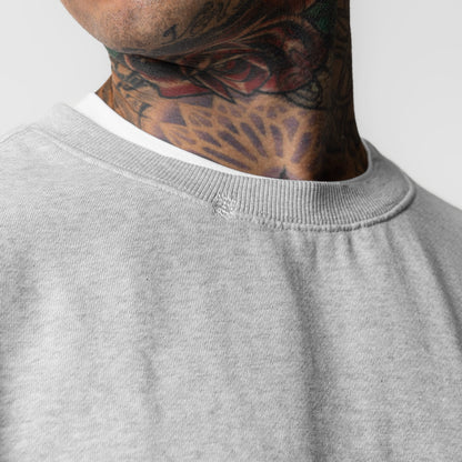 0861. Tech Essential™ Distressed Crewneck - Heather Grey | ASRV