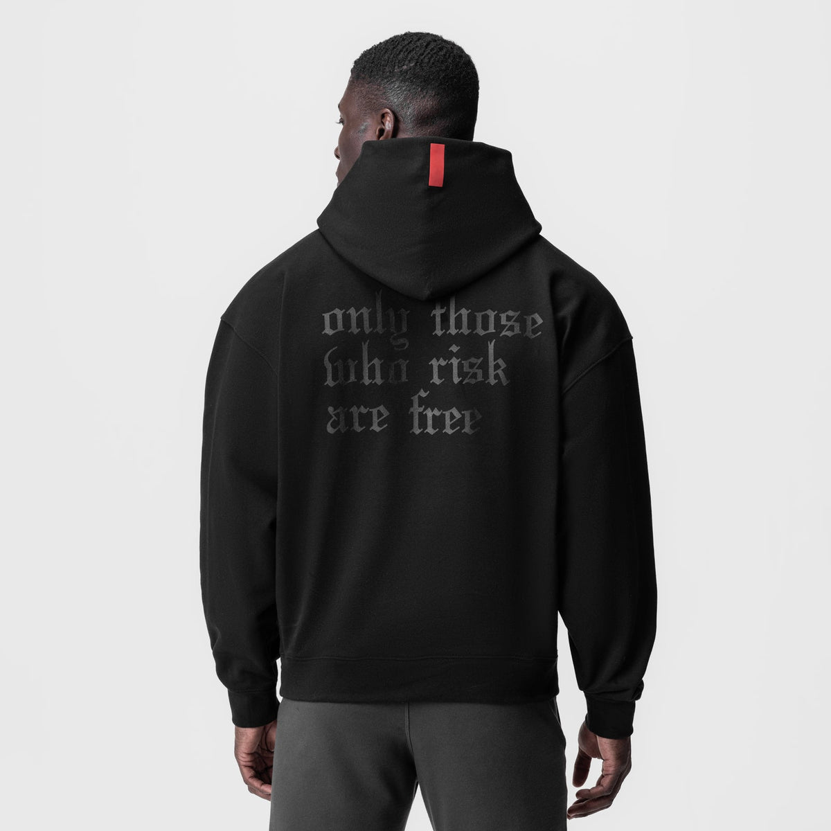 0874. Tech-Terry™ Zip Pocket Hoodie - Black/Black "OTWR" | ASRV