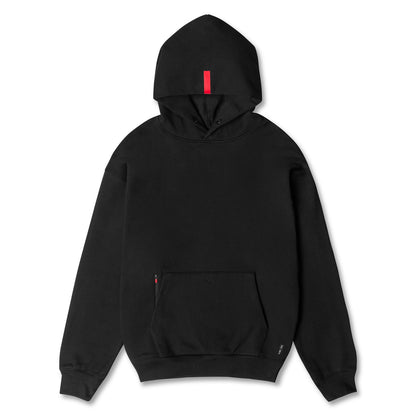 0874. Tech-Terry™ Zip Pocket Hoodie - Black/Black "OTWR" | ASRV