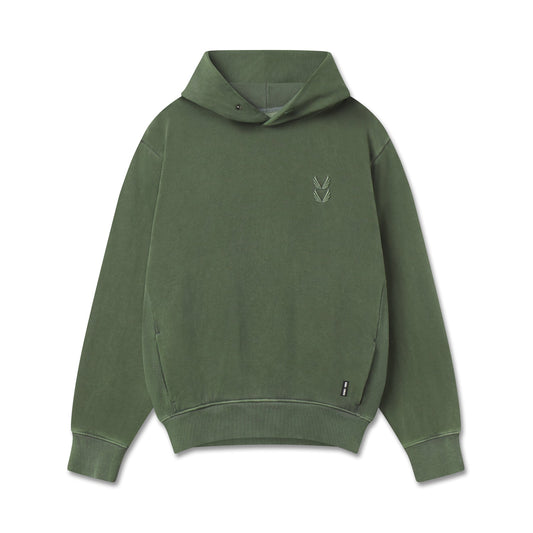 0920. Tech Essential™ Distressed Hoodie - Faded Olive | ASRV