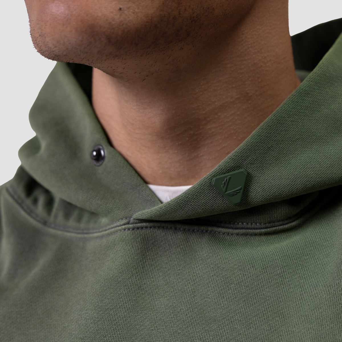 0920. Tech Essential™ Distressed Hoodie - Faded Olive | ASRV