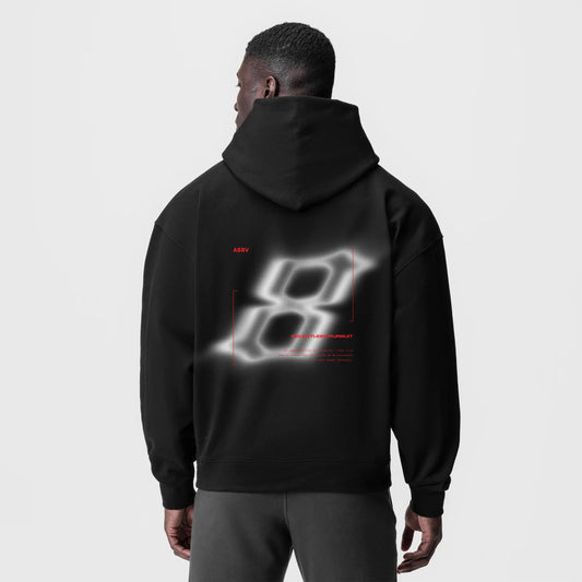 0874. Tech-Terry™ Zip Pocket Hoodie - Black "Infinite Mindset" | ASRV