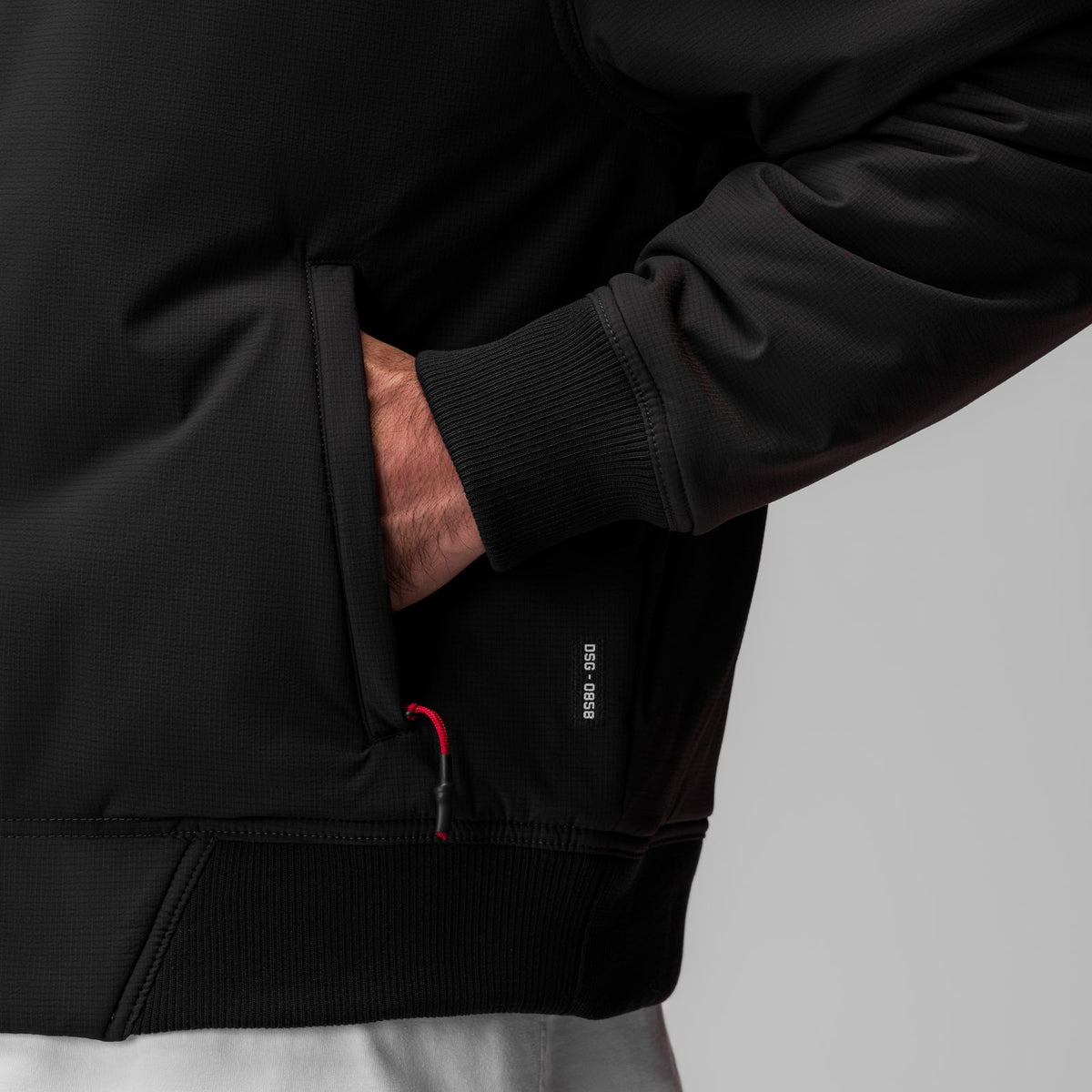 0858. Ripstop Insulated Bomber Jacket - Black | ASRV