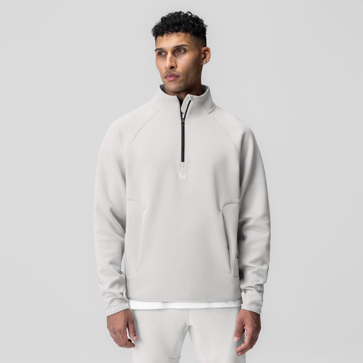1021. Dri-Core™ Quarter Zip - Light Grey | ASRV