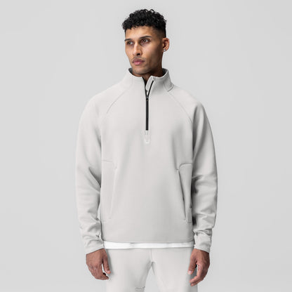 1021. Dri-Core™ Quarter Zip - Light Grey | ASRV