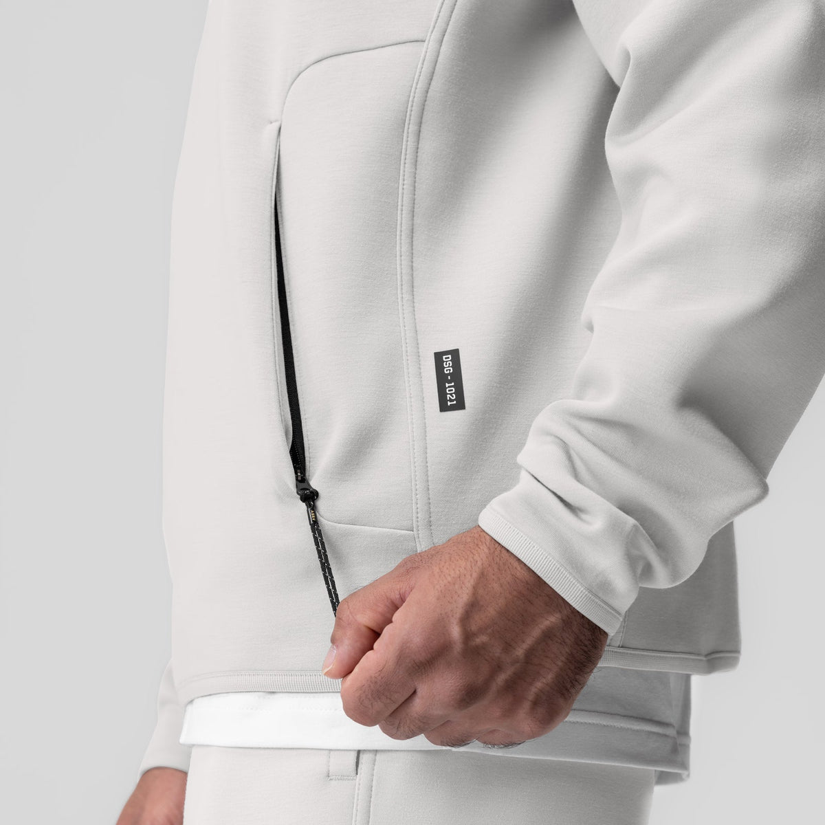 1021. Dri-Core™ Quarter Zip - Light Grey | ASRV