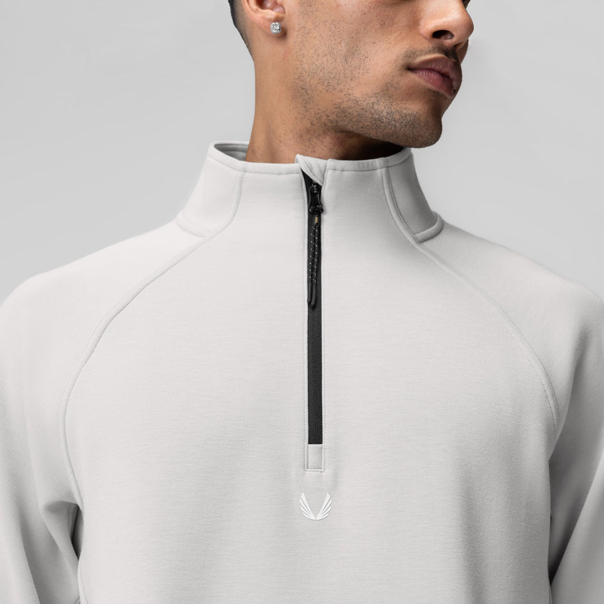 1021. Dri-Core™ Quarter Zip - Light Grey | ASRV