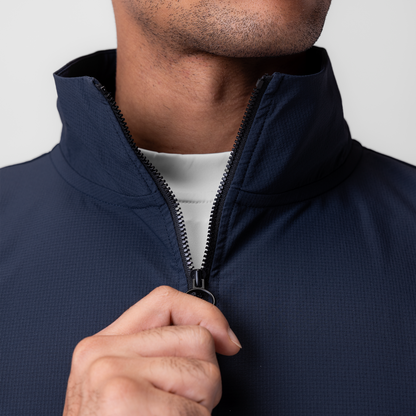 0970. Ripstop Quarter Zip Jacket - Navy | ASRV