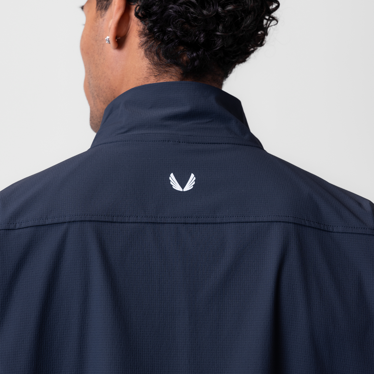 0970. Ripstop Quarter Zip Jacket - Navy | ASRV