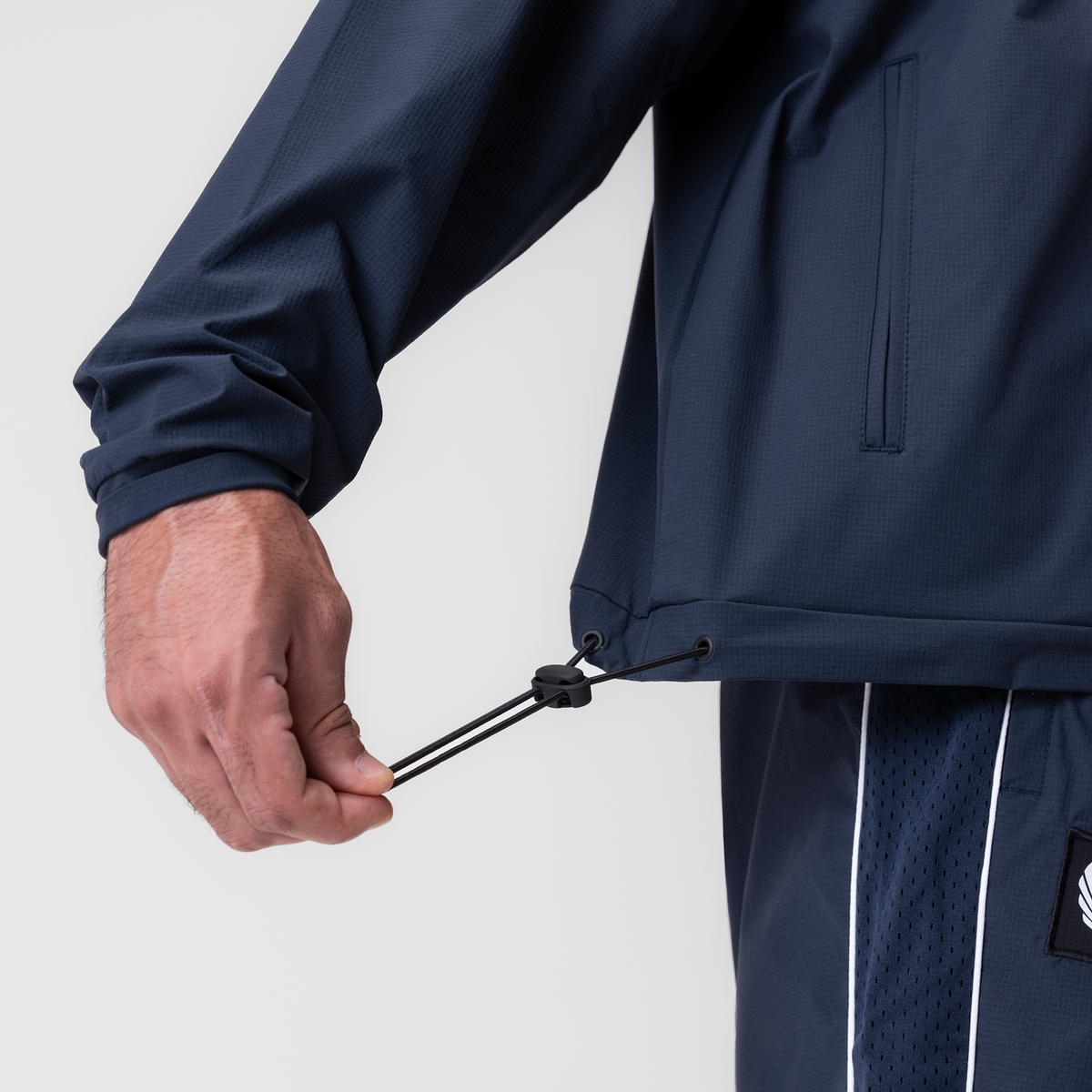 0970. Ripstop Quarter Zip Jacket - Navy | ASRV