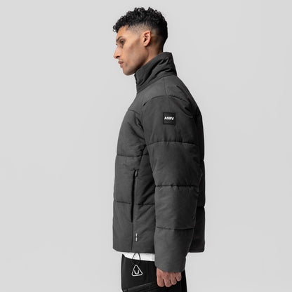 0900. PrimaLoft® Weather-Ready Puffer Jacket - Black "Wave Dye" | ASRV