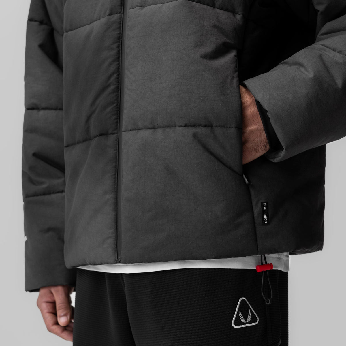 0900. PrimaLoft® Weather-Ready Puffer Jacket - Black "Wave Dye" | ASRV