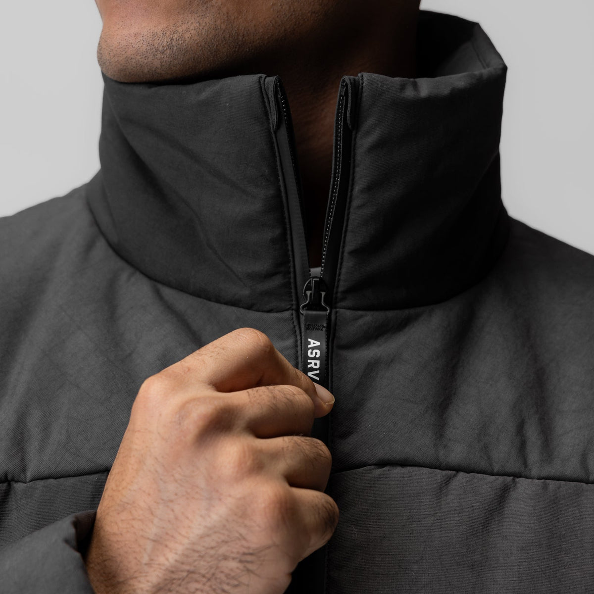 0900. PrimaLoft® Weather-Ready Puffer Jacket - Black "Wave Dye" | ASRV