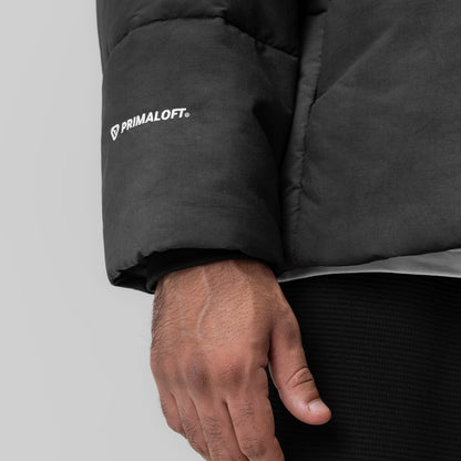 0900. PrimaLoft® Weather-Ready Puffer Jacket - Black "Wave Dye" | ASRV