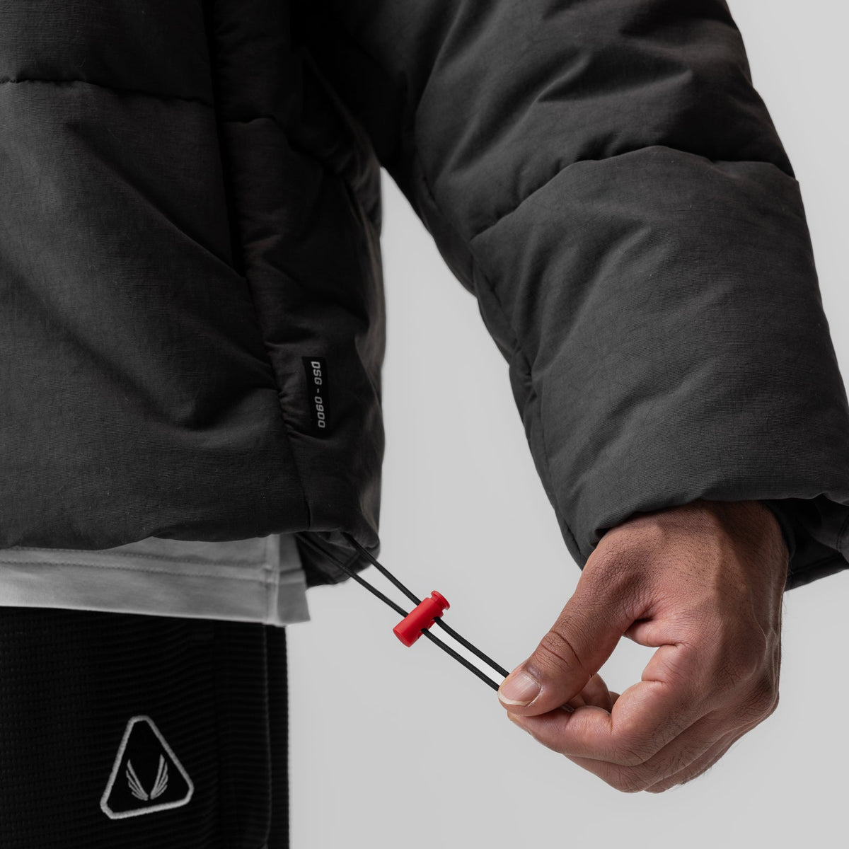 0900. PrimaLoft® Weather-Ready Puffer Jacket - Black "Wave Dye" | ASRV