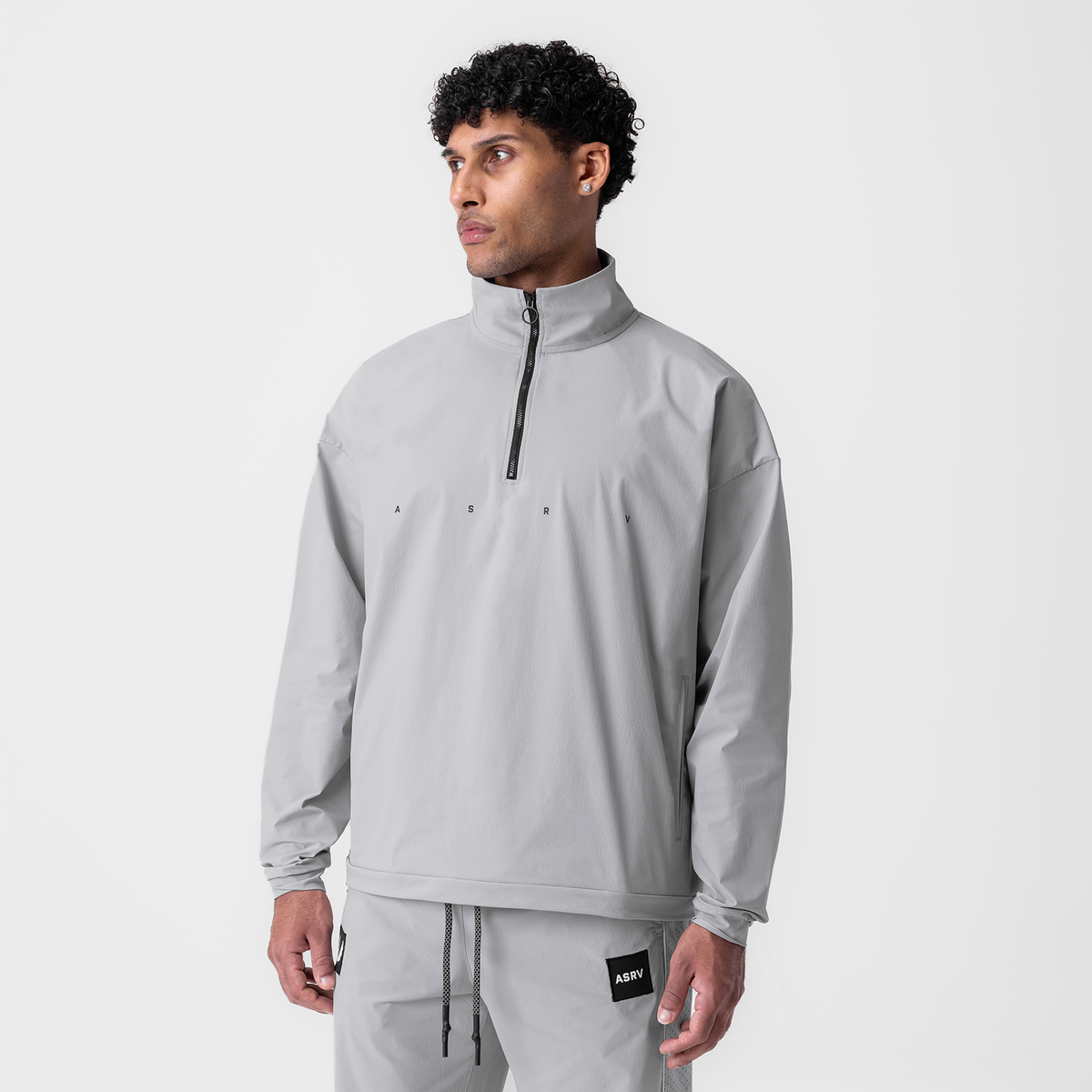 0970. Ripstop Quarter Zip Jacket - Slate Grey | ASRV