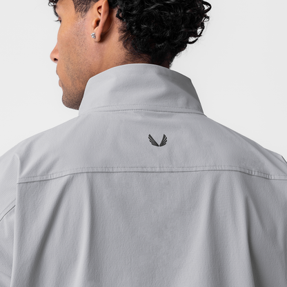 0970. Ripstop Quarter Zip Jacket - Slate Grey | ASRV