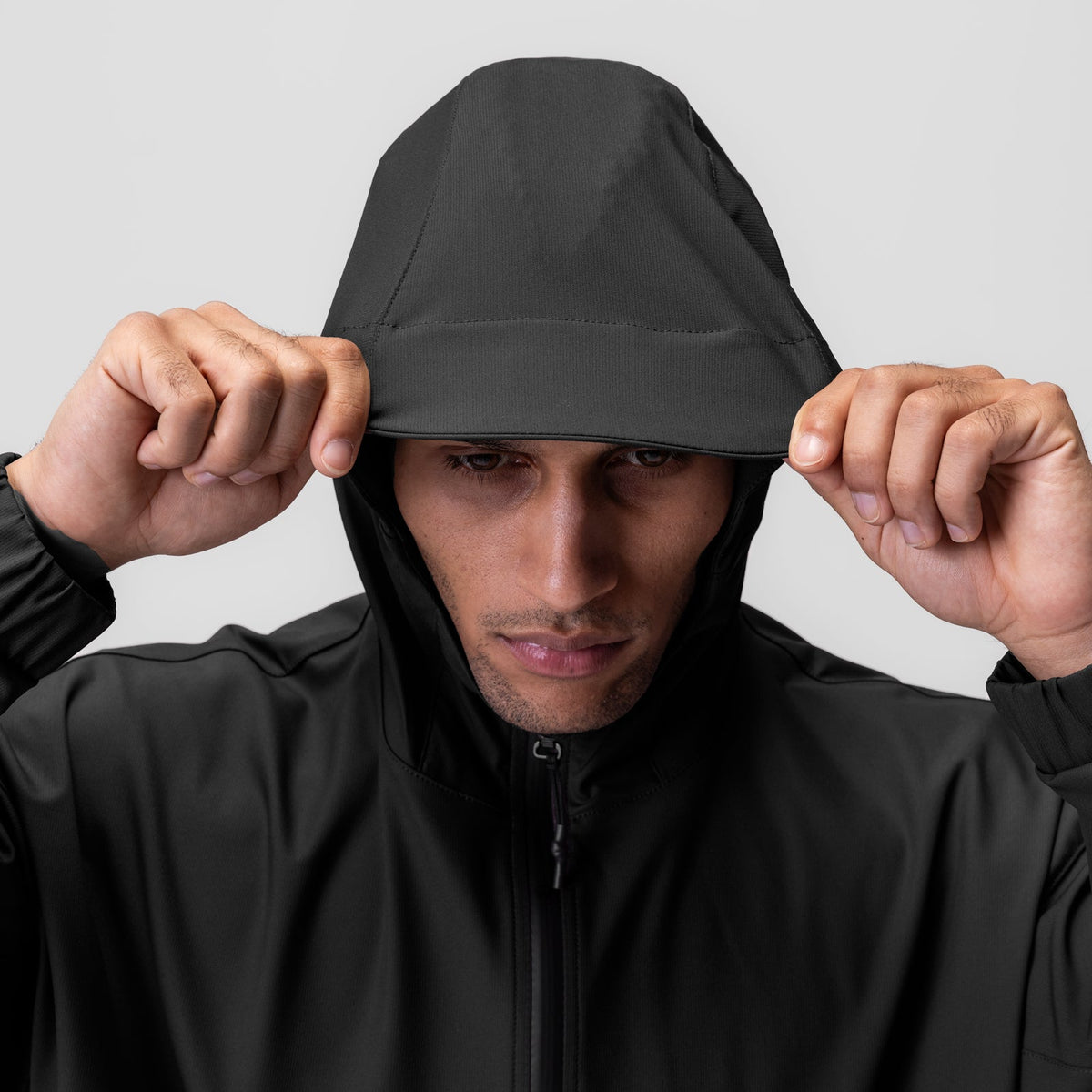 0717. Weather-Ready Anorak Jacket - Black "Patch" | ASRV