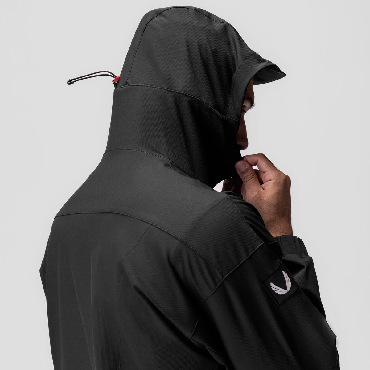 0717. Weather-Ready Anorak Jacket - Black "Patch" | ASRV