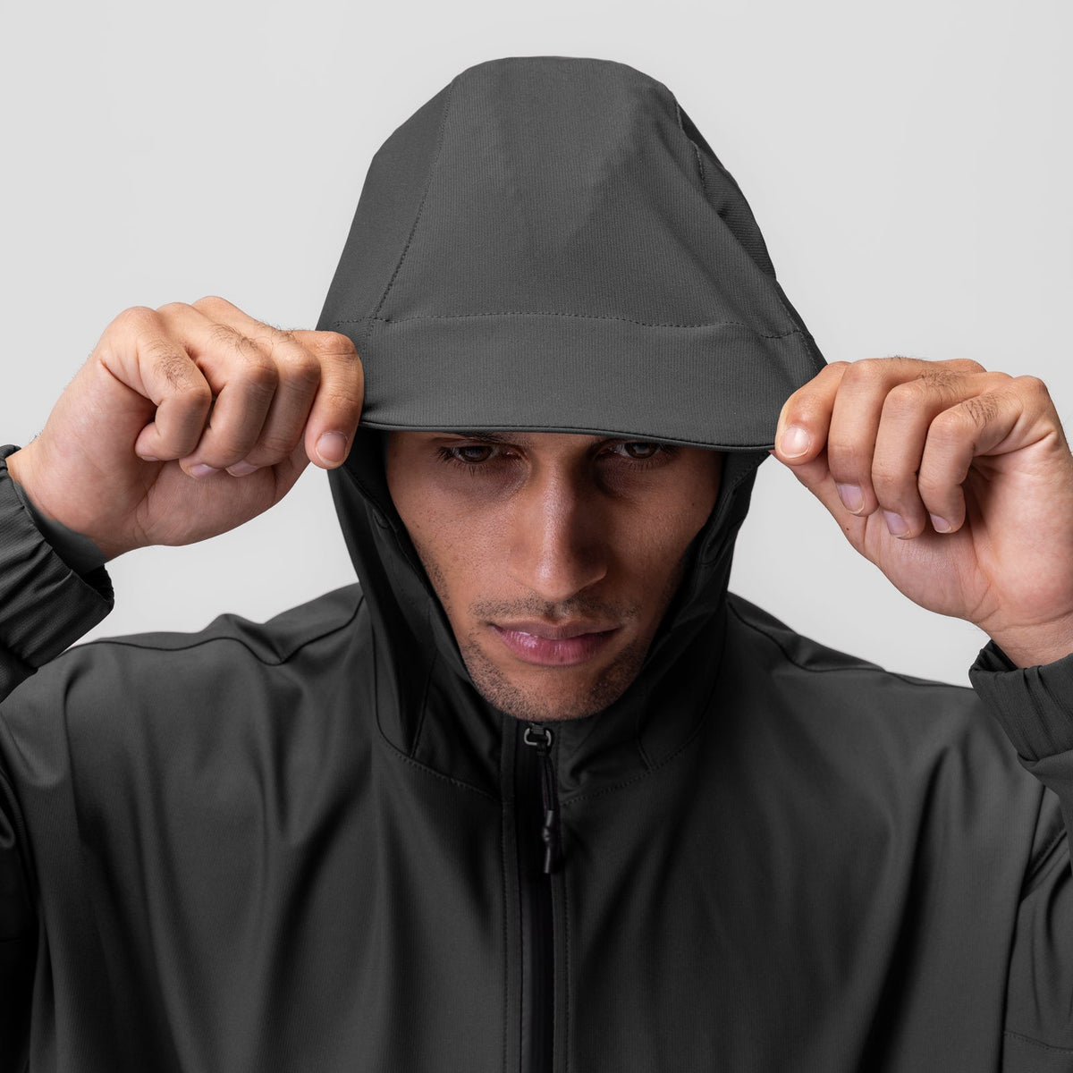 0717. Weather-Ready Anorak Jacket - Space Grey "Patch" | ASRV