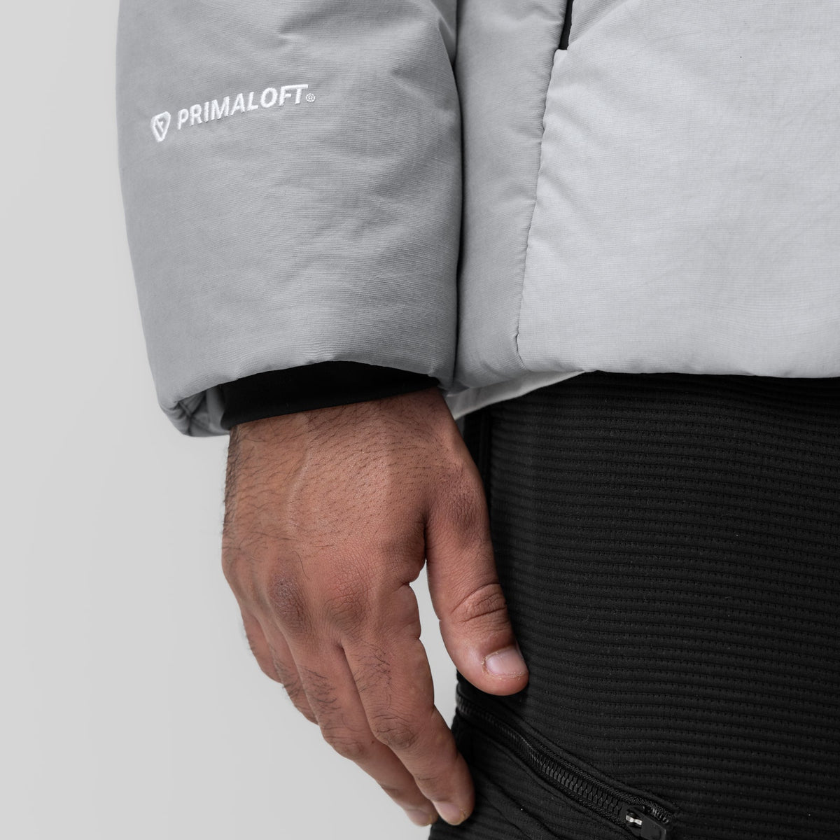 0900. PrimaLoft® Weather-Ready Puffer Jacket - Grey "Wave Dye" | ASRV