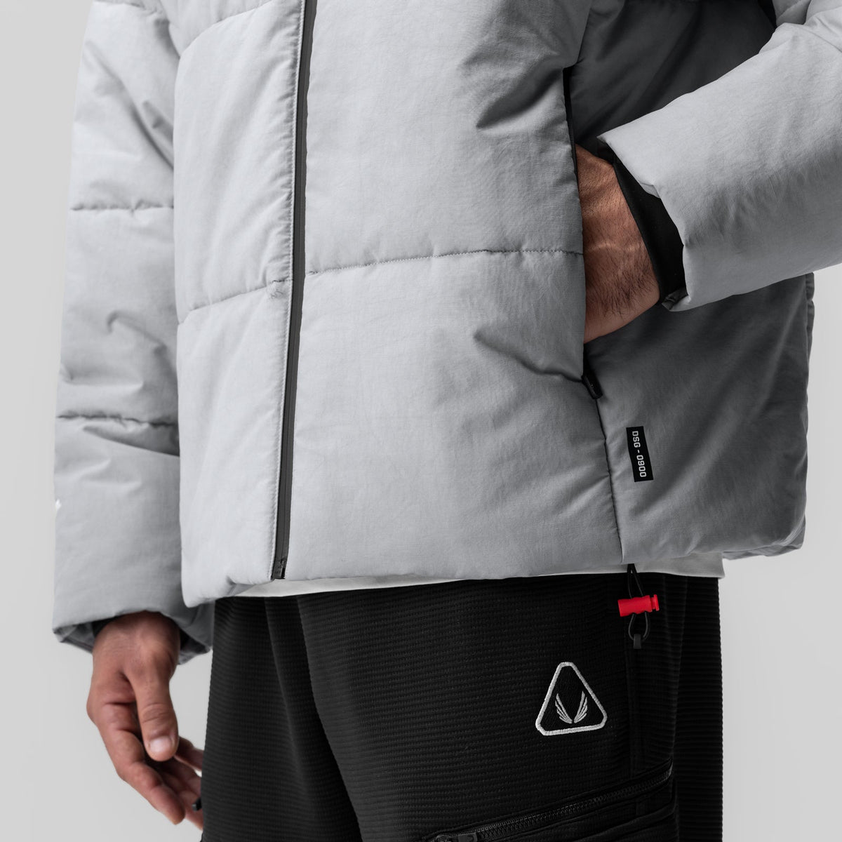 0900. PrimaLoft® Weather-Ready Puffer Jacket - Grey "Wave Dye" | ASRV