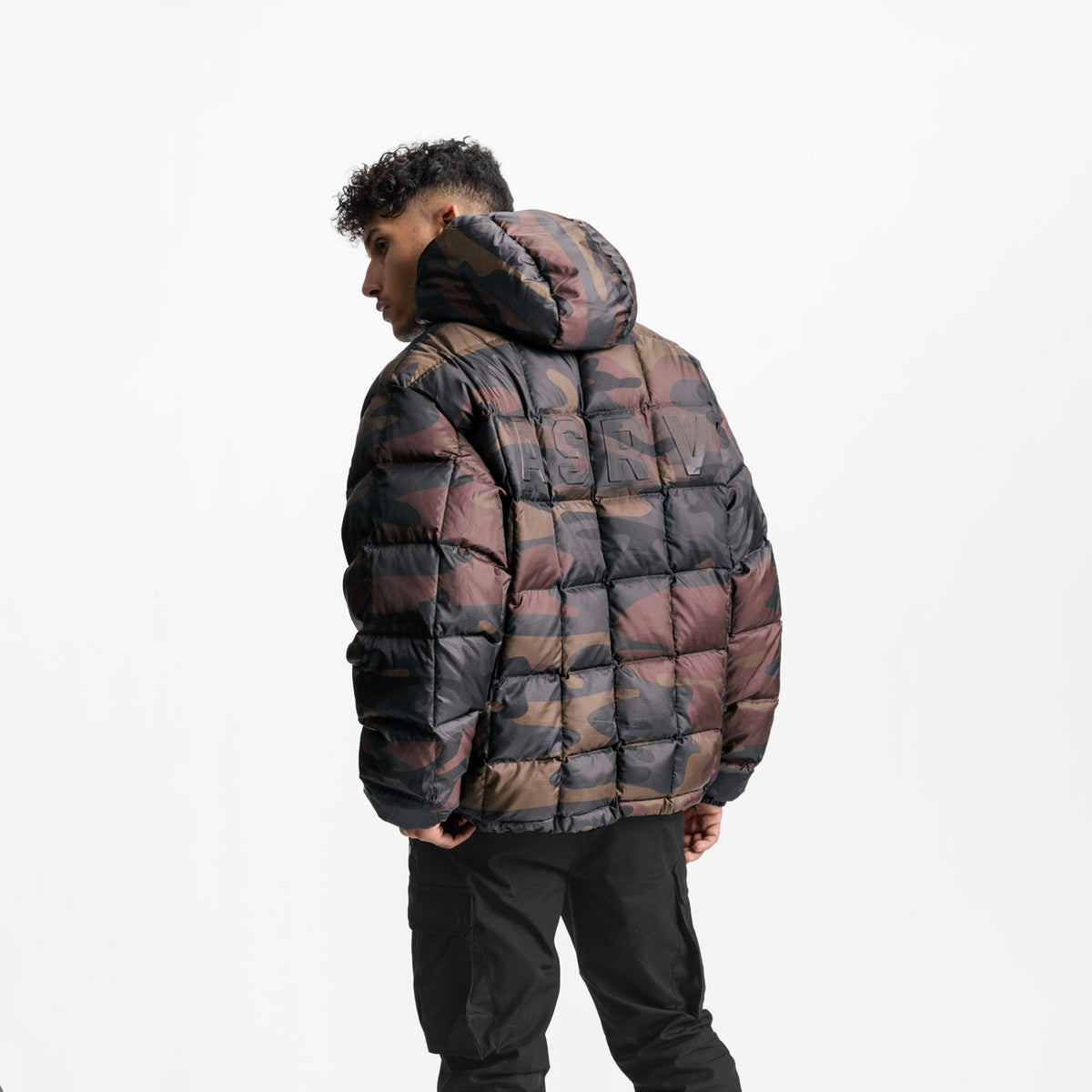 0551. Weather-Ready Down Puffer Jacket - Rust Camo | ASRV