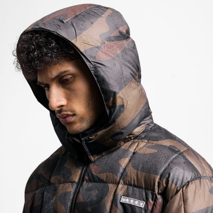 0551. Weather-Ready Down Puffer Jacket - Rust Camo | ASRV