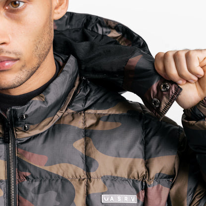 0551. Weather-Ready Down Puffer Jacket - Rust Camo | ASRV