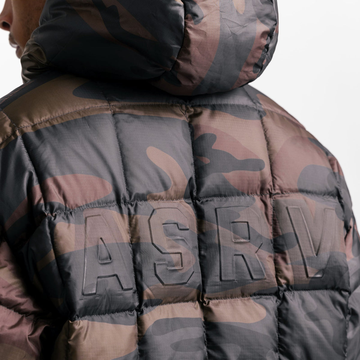 0551. Weather-Ready Down Puffer Jacket - Rust Camo | ASRV