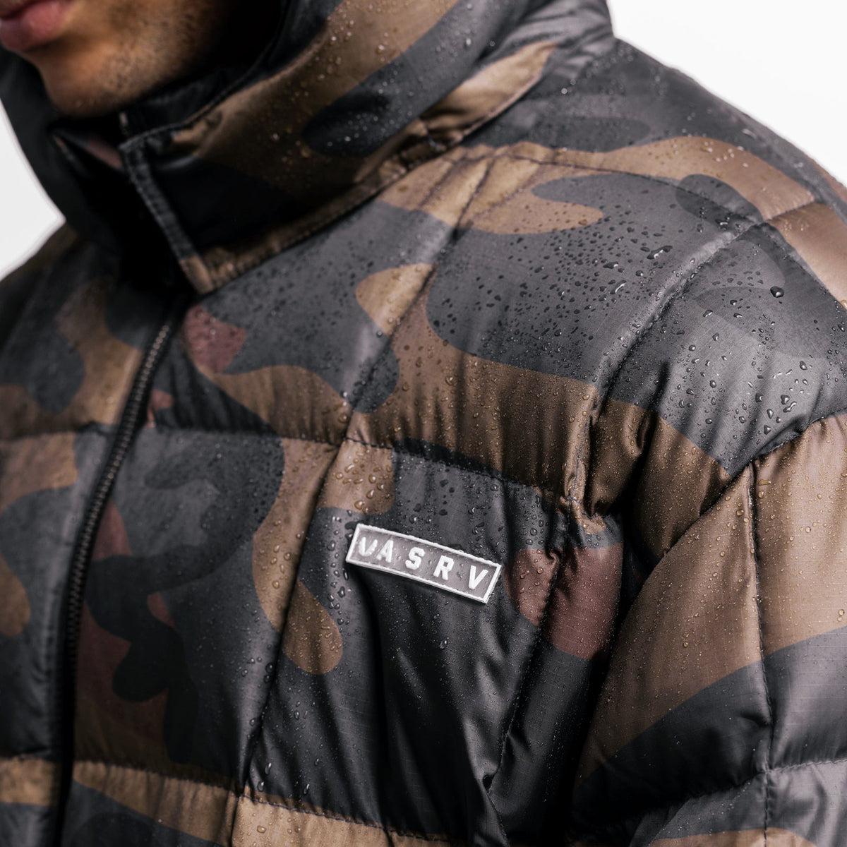 0551. Weather-Ready Down Puffer Jacket - Rust Camo | ASRV