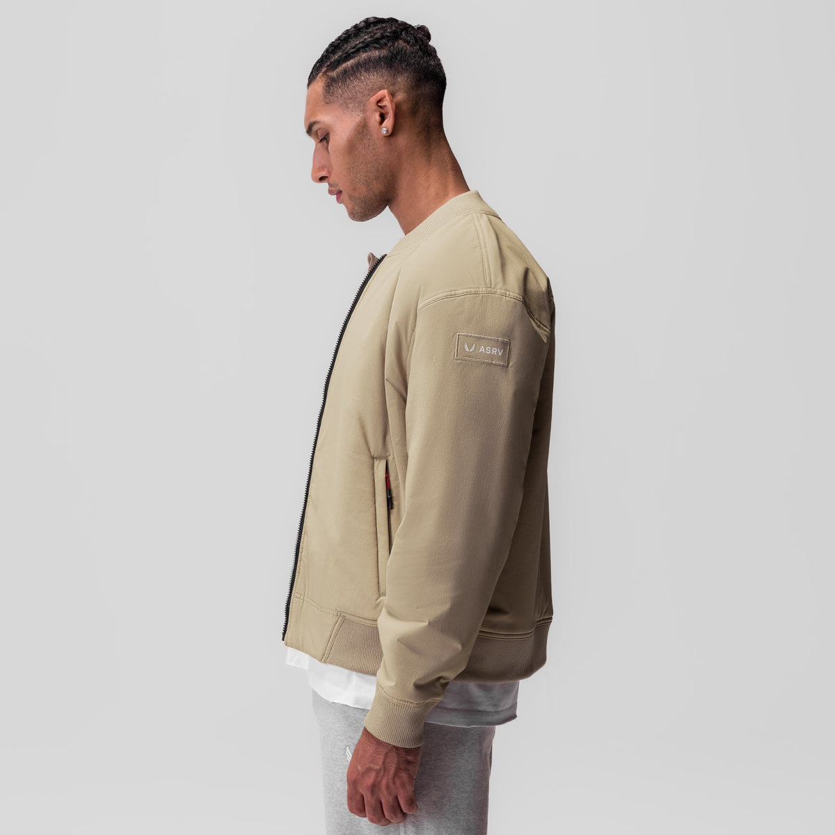 0858. Ripstop Insulated Bomber Jacket - Khaki | ASRV