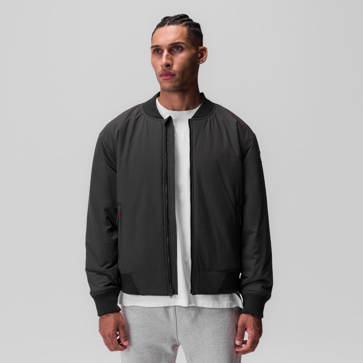 0858. Ripstop Insulated Bomber Jacket - Space Grey | ASRV