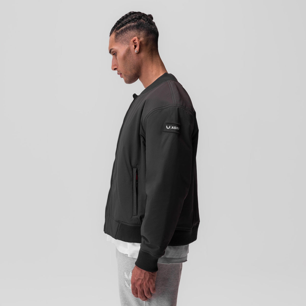 0858. Ripstop Insulated Bomber Jacket - Space Grey | ASRV