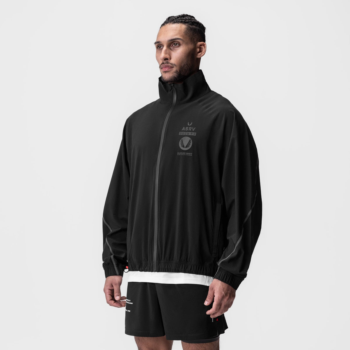 0950. Aerotex™ Track Jacket - Black/Black | ASRV