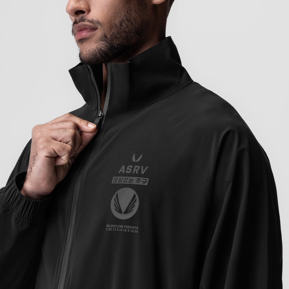 0950. Aerotex™ Track Jacket - Black/Black | ASRV