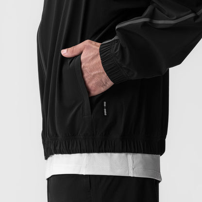 0950. Aerotex™ Track Jacket - Black/Black | ASRV