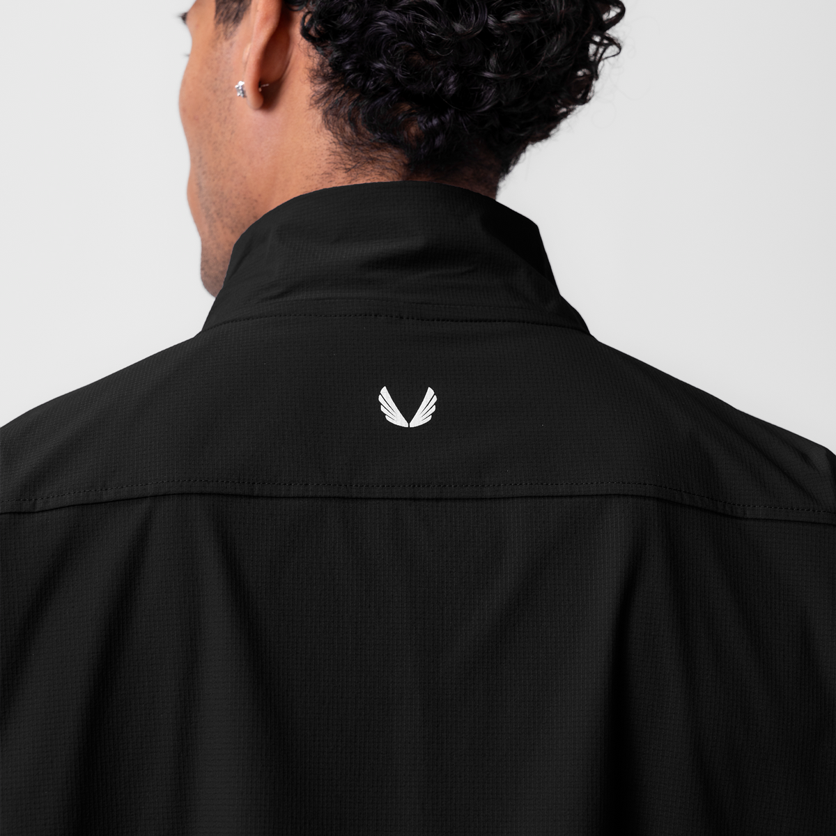 0970. Ripstop Quarter Zip Jacket - Black | ASRV