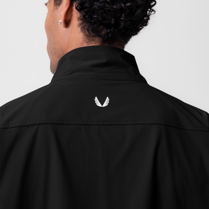 0970. Ripstop Quarter Zip Jacket - Black | ASRV