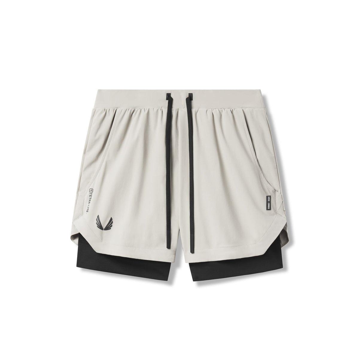 0865. Tetra-Lite® 5" Liner Short - Stone "Wings"/Black | ASRV