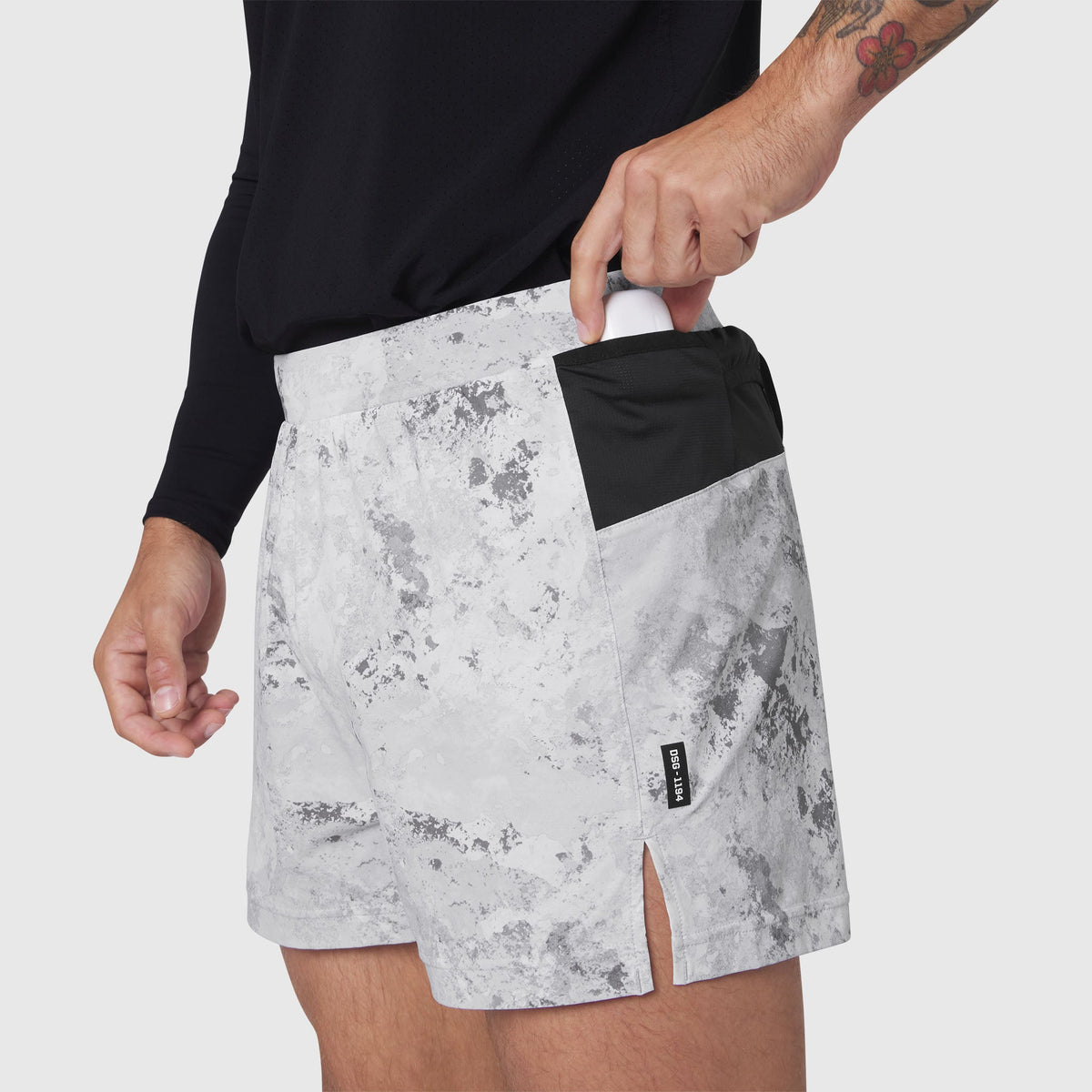 1194. Aerotex™ Distance Run Short - Sedona Snow Camo | ASRV