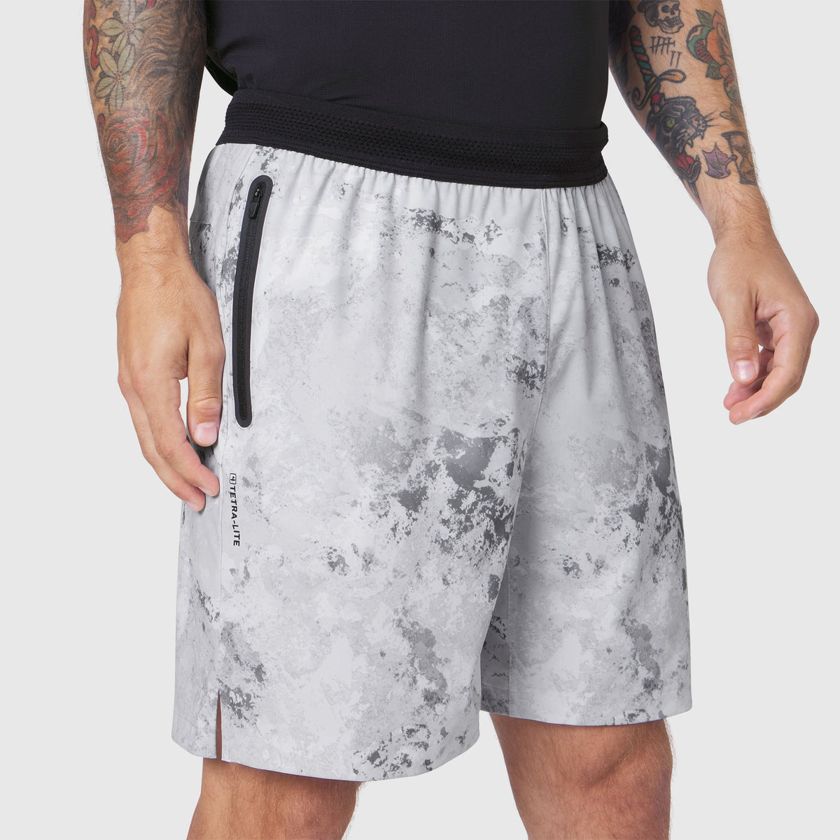 1196. TETRA-LITE® 7" Linerless Training Short - Sedona Snow Camo | ASRV