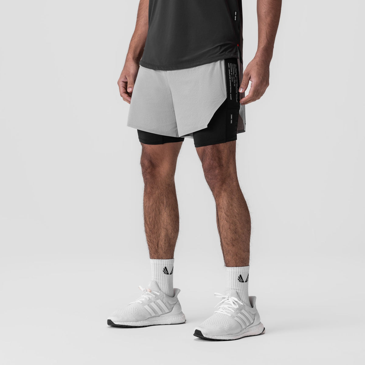 0953. Aerotex™ Hybrid Liner Short - Slate Grey/Black | ASRV