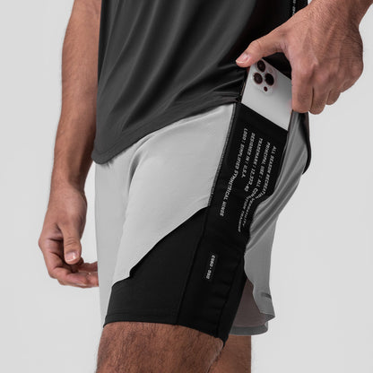 0953. Aerotex™ Hybrid Liner Short - Slate Grey/Black | ASRV