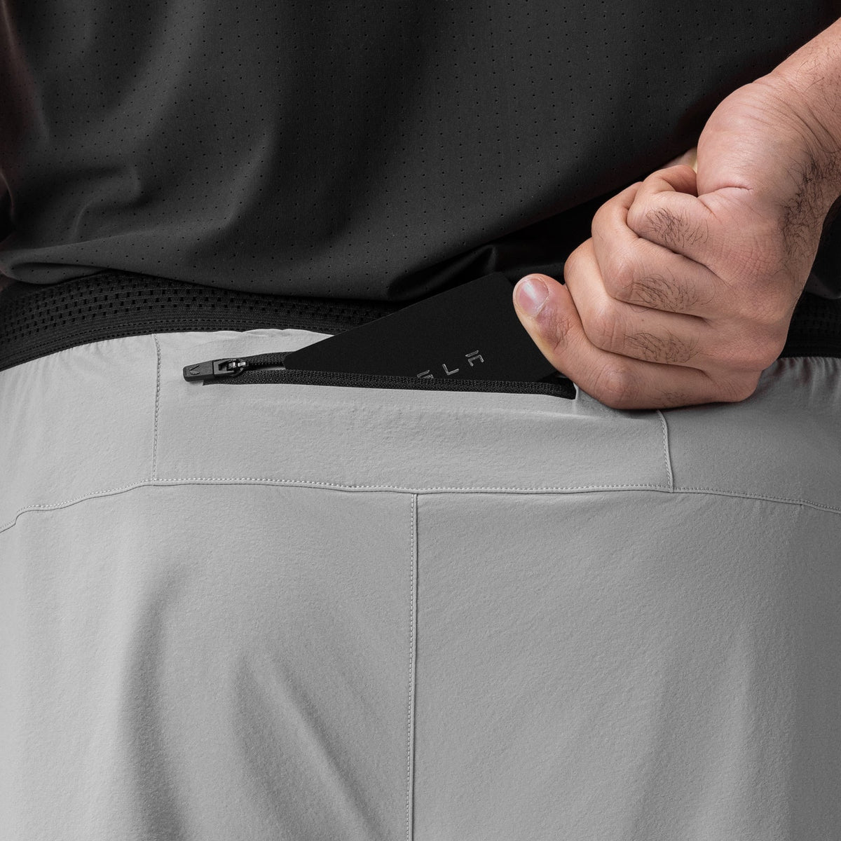 0953. Aerotex™ Hybrid Liner Short - Slate Grey/Black | ASRV