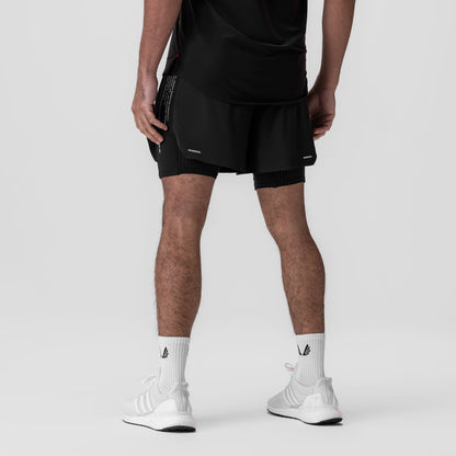 0953. Aerotex™ Hybrid Liner Short - Black/Black | ASRV