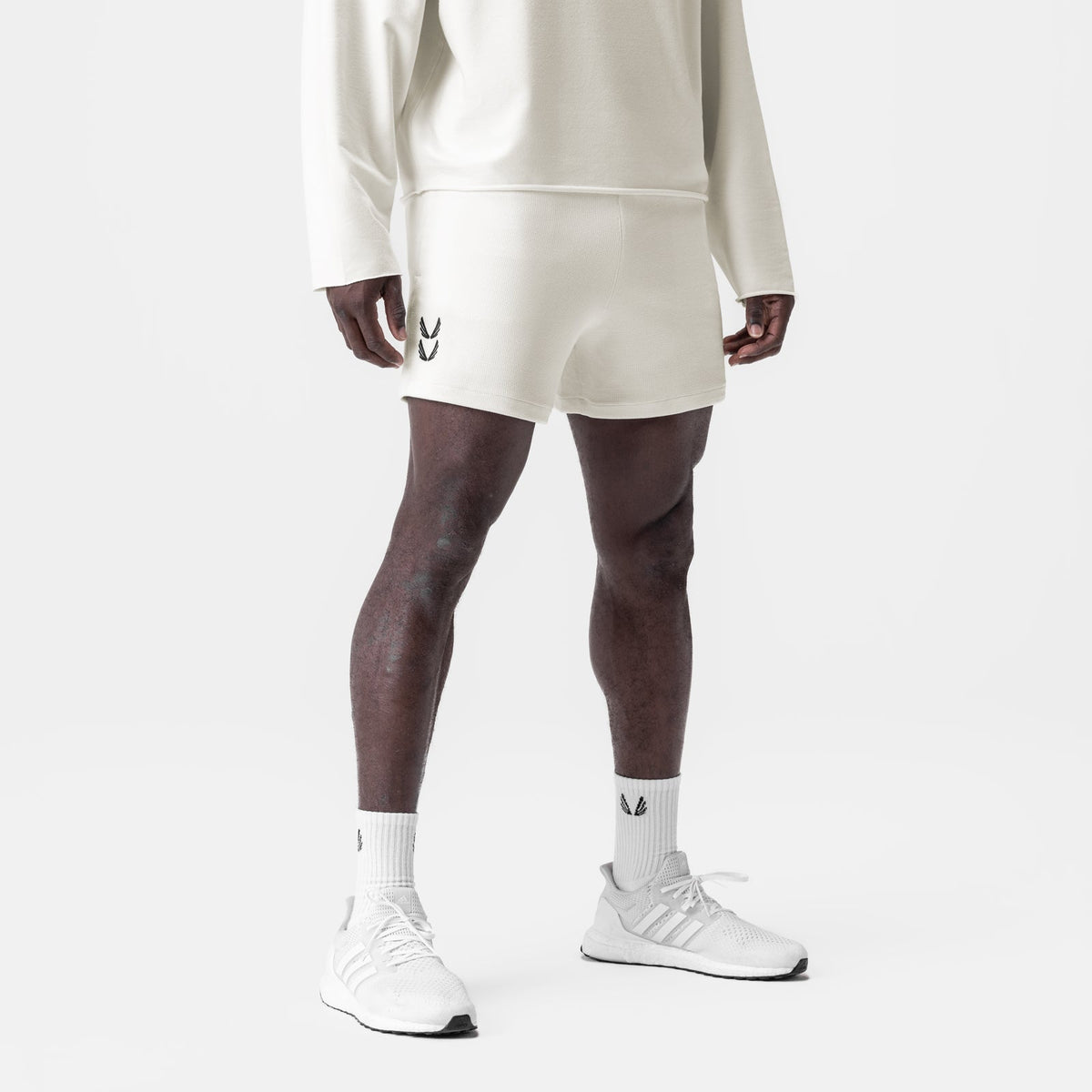 0954. Waffle Knit Sweat Short - Cream | ASRV