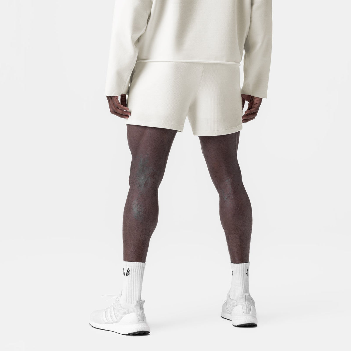 0954. Waffle Knit Sweat Short - Cream | ASRV